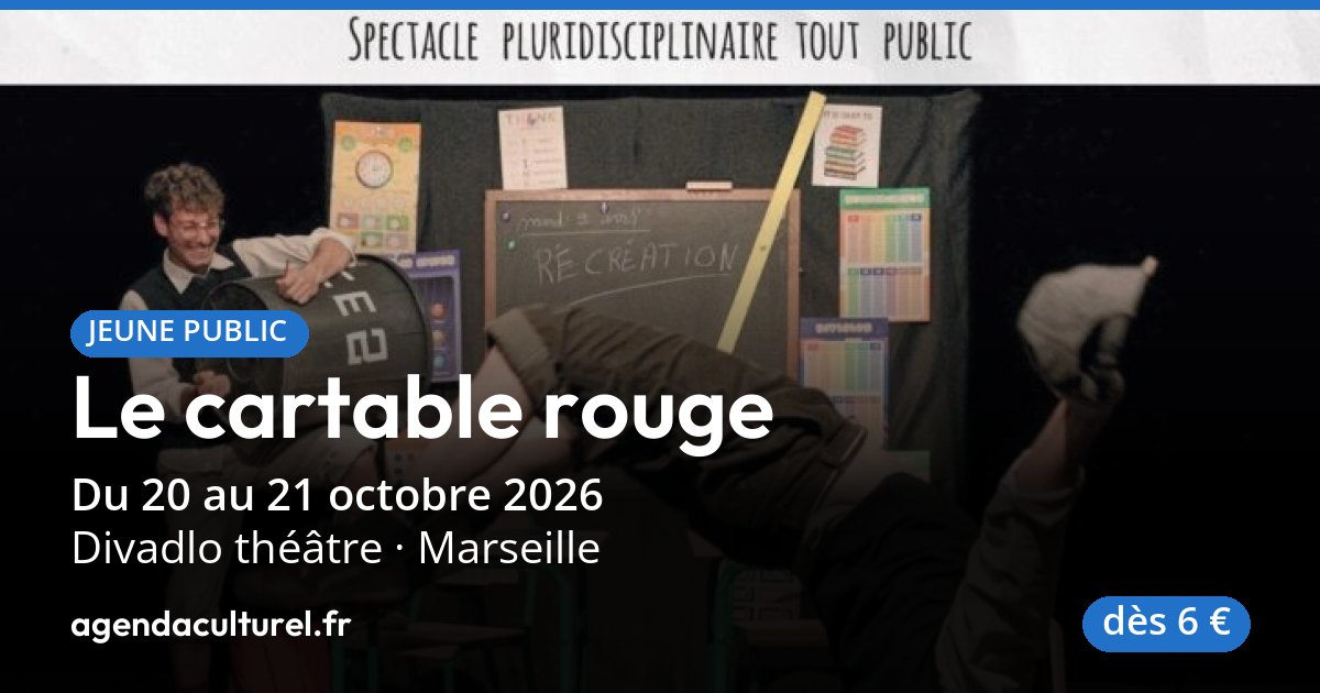 Le cartable rouge à Marseille du 20 au 21 octobre 2026