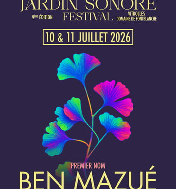Ben Mazué Jardin Sonore 2026