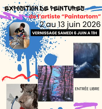 Exposition de peintures de Paintartom