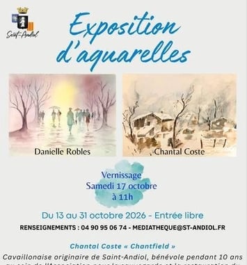 Exposition d'aquarelles : Danielle Robles & Chantal Coste