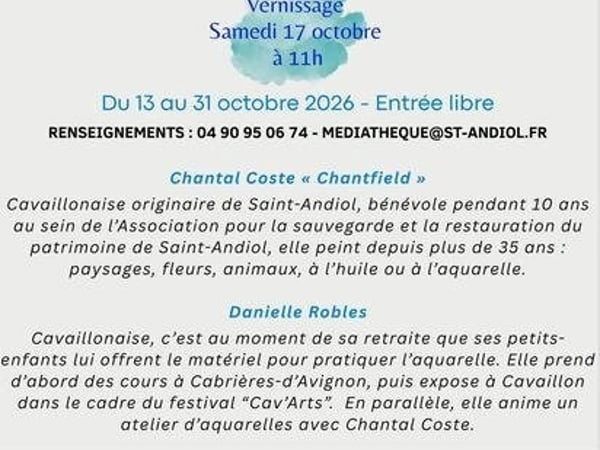 Exposition d'aquarelles : Danielle Robles & Chantal Coste