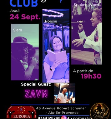 Spectacle - Aix Poetry Club