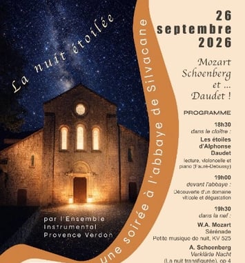 Concert de l'Ensemble Instrumental Provence Verdon : "La Nuit étoilée"
