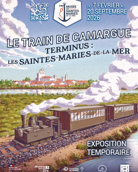 Le Train de Camargue - Terminus : Les Saintes-Maries-de-la-Mer