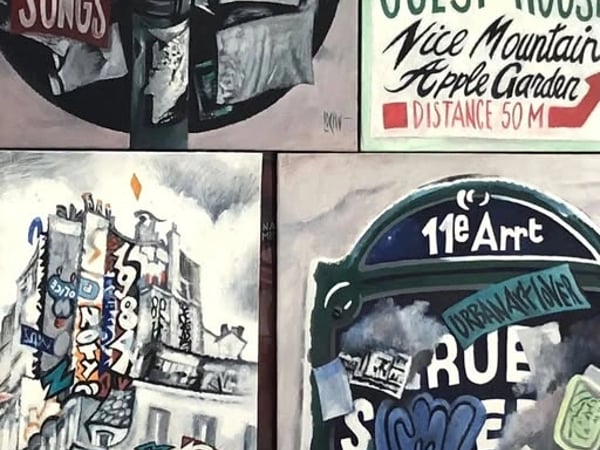 Des mots dans l'image
