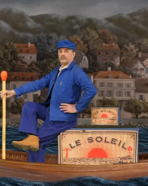 Visite de l'exposition « Malices et Simulacres » de Pierrick Sorin