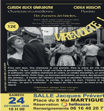 Spectacle de théâtre et chanson Virevolte