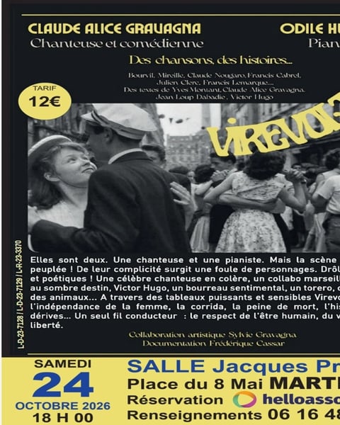 Spectacle de théâtre et chanson Virevolte