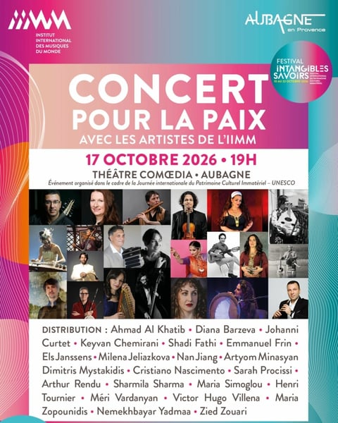 Concert pour la Paix / Concert présenté par l'Institut International des Musiques du Monde