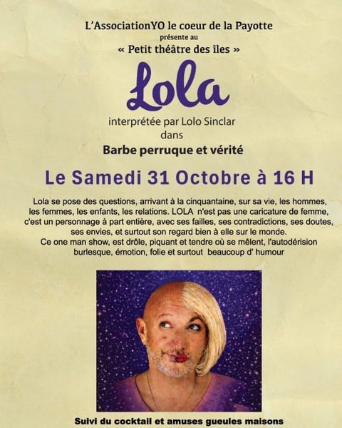 Lolo Sinclar dans Barbe, perruque et vérité