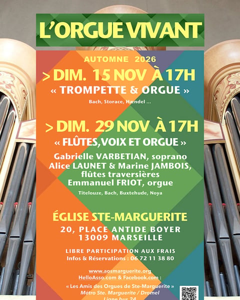 L'orgue vivant - automne 2026