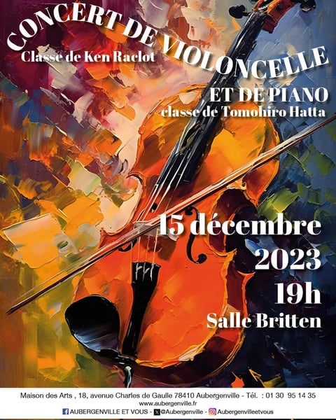 Concert de violoncelle des classes du Conservatoire Michel-Petrucciani et du Conservatoire de Salon-de-Provence